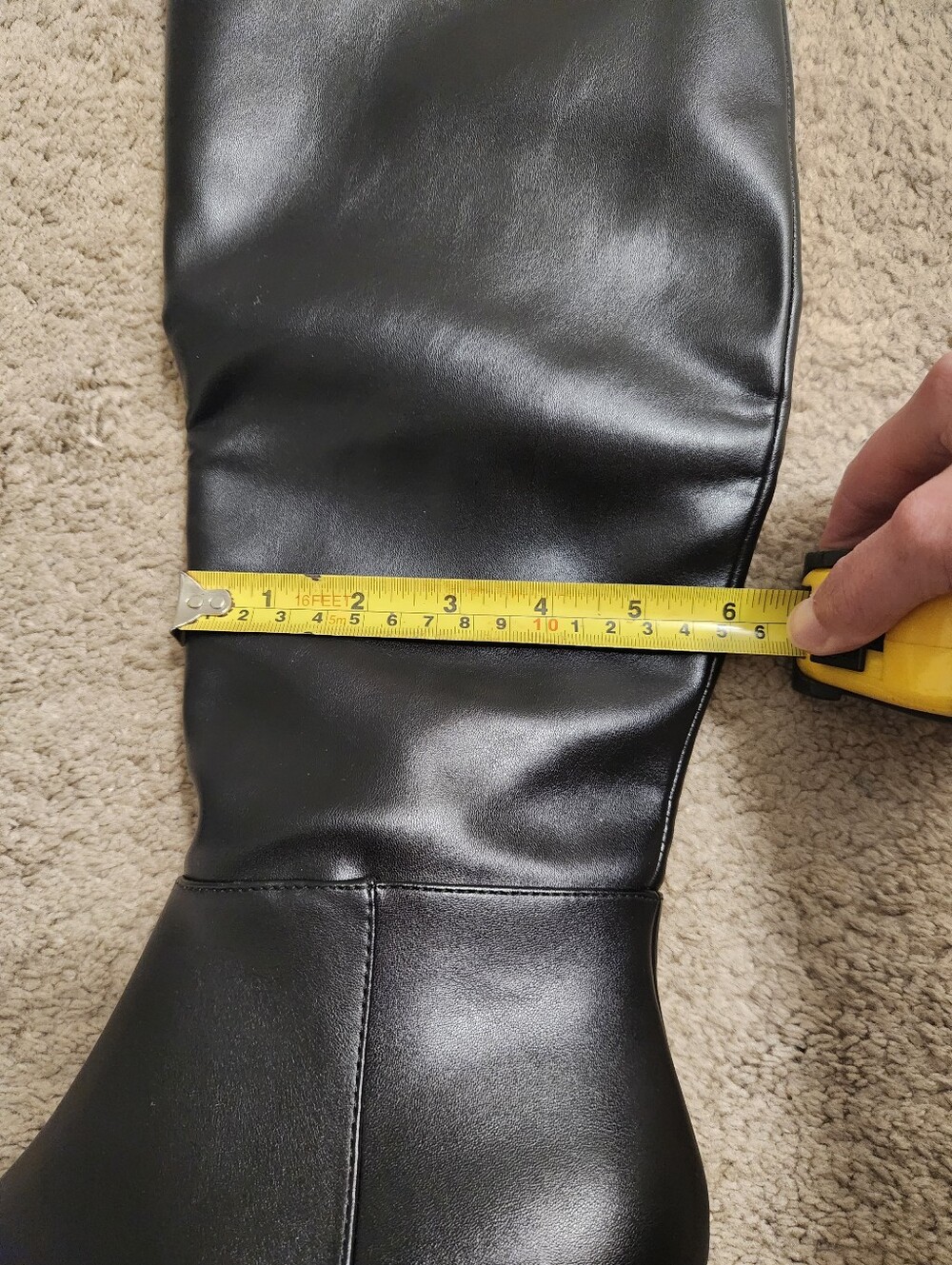 NWT Liz Claiborne LC Dover Black Knee High Faux Leather Boots Women's Size 7M - Picture 15 of 15